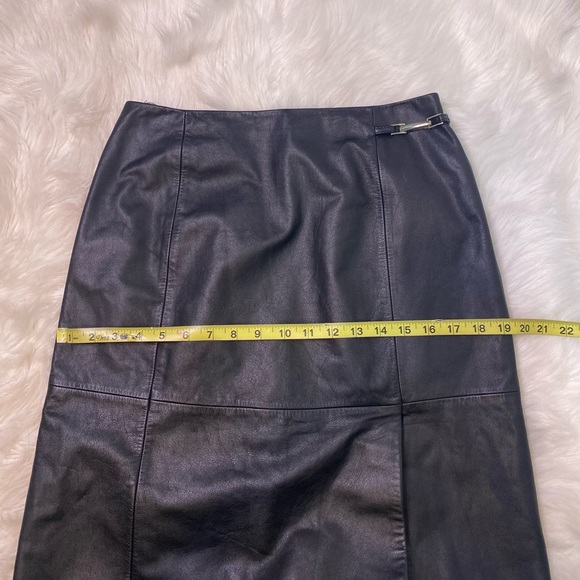 LOFT Leather MIDI Skirt size 6 - Picture 8 of 8